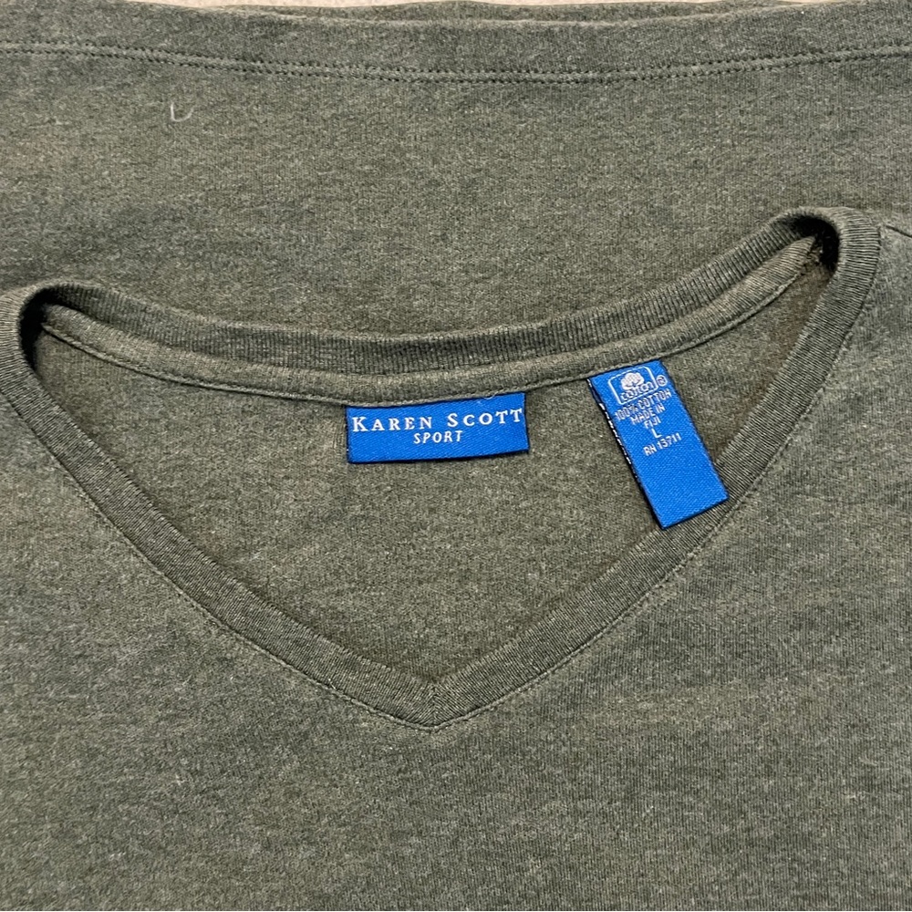 Karen Scott 3/4 Sleeve 100% Cotton Top